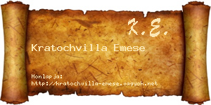 Kratochvilla Emese névjegykártya