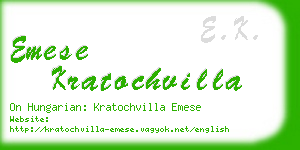 emese kratochvilla business card